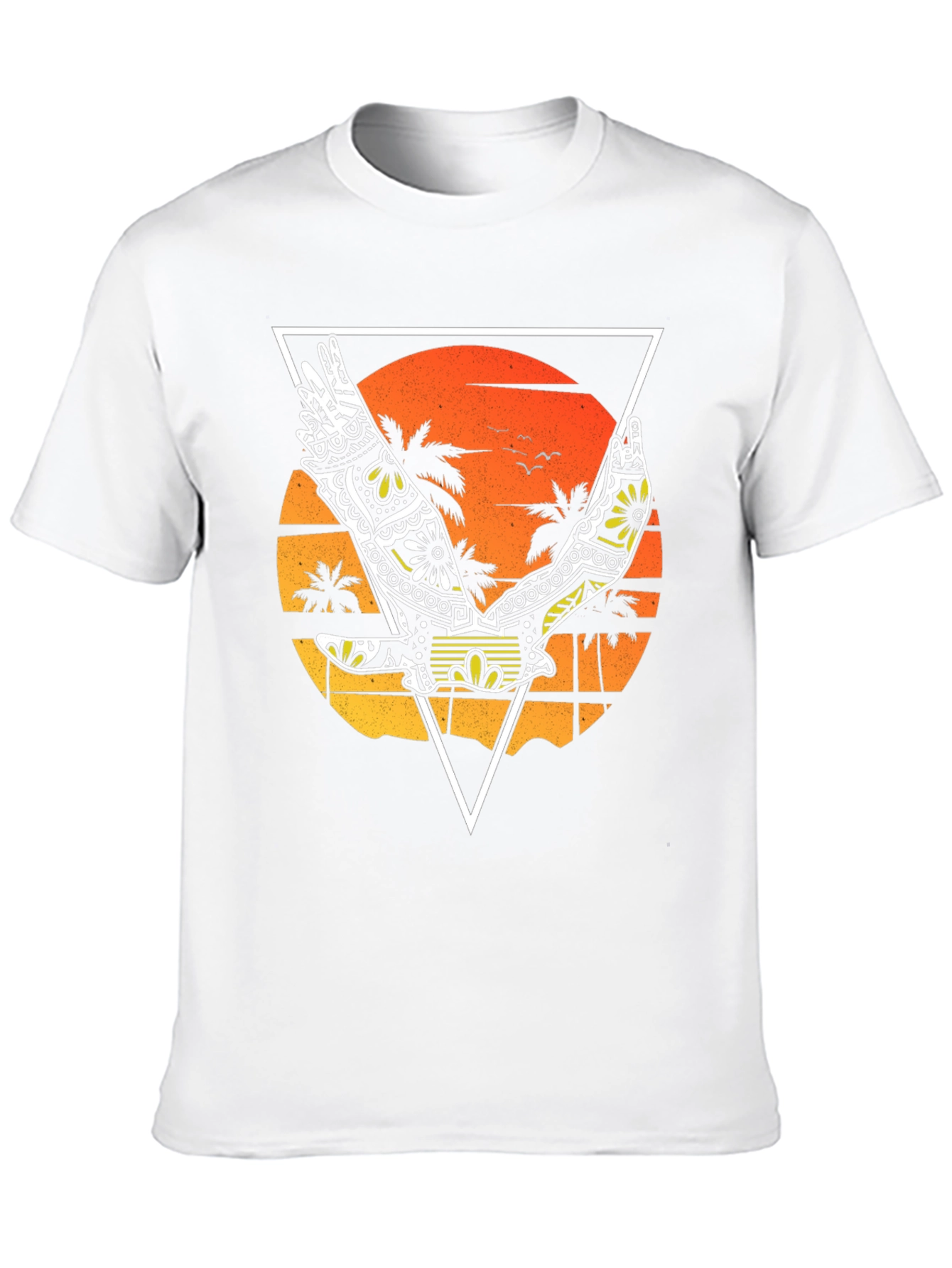Tropical Bird Graphic Tee - Black