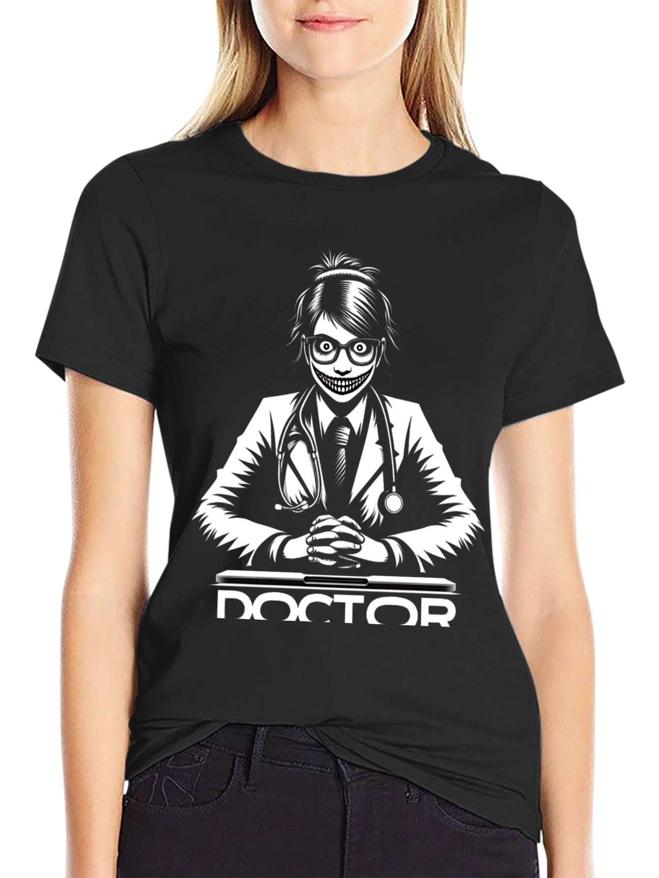 Doctor Horror Graphic Black T-Shirt