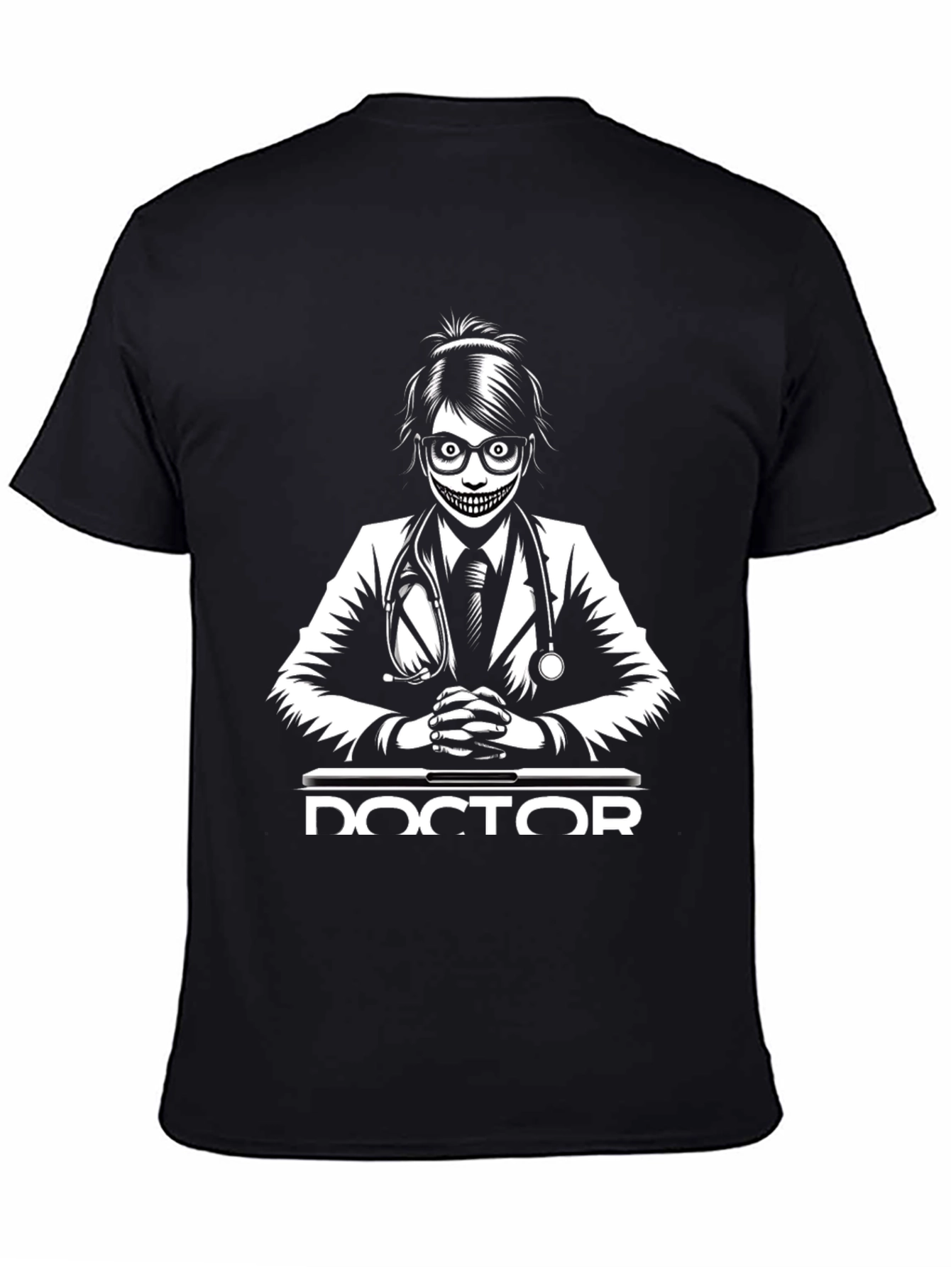 Doctor Horror Graphic Black T-Shirt