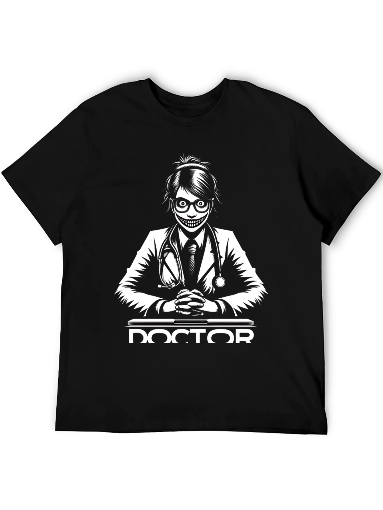 Doctor Horror Graphic Black T-Shirt