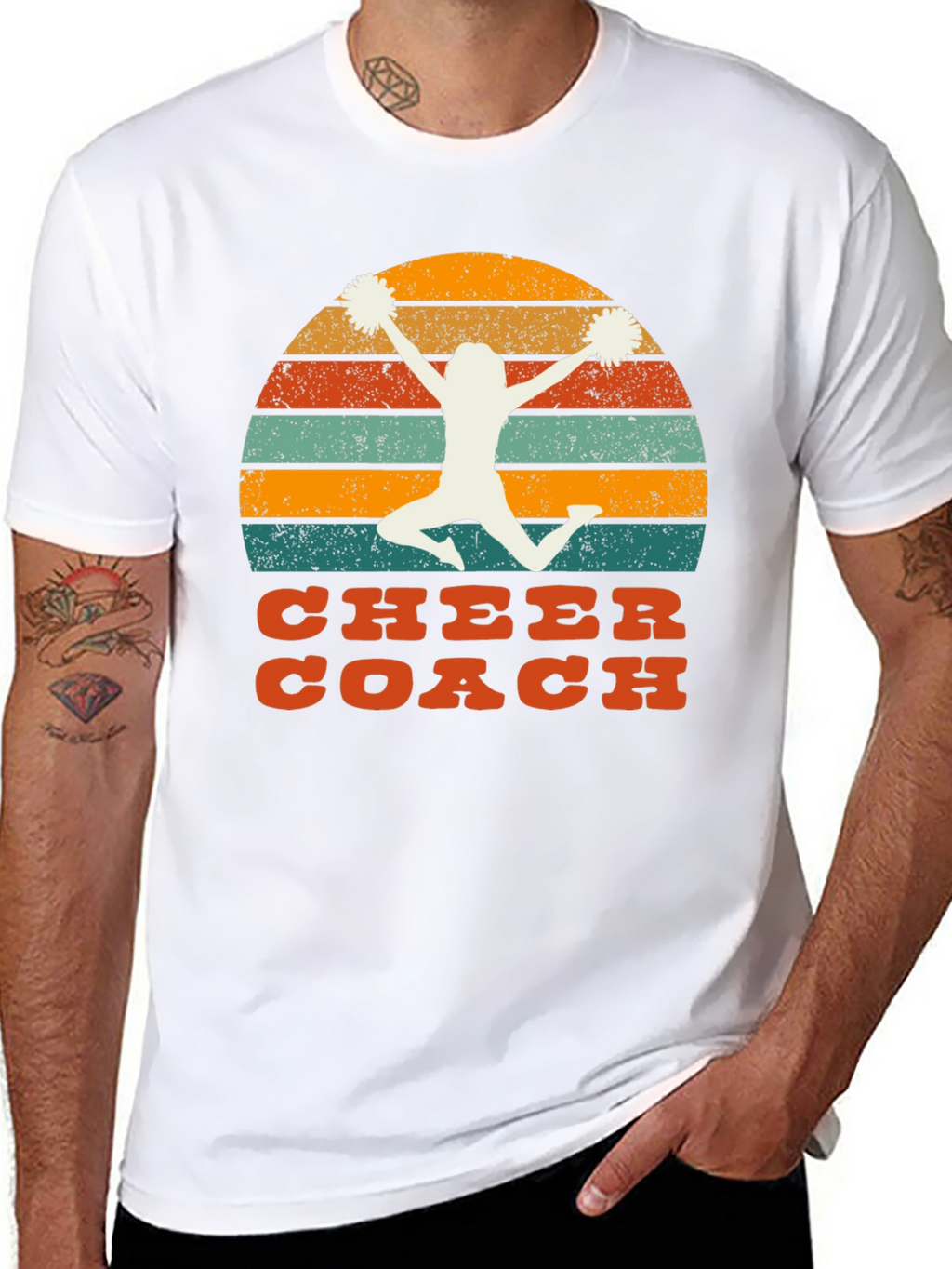Retro Cheer Coach Graphic T-Shirt