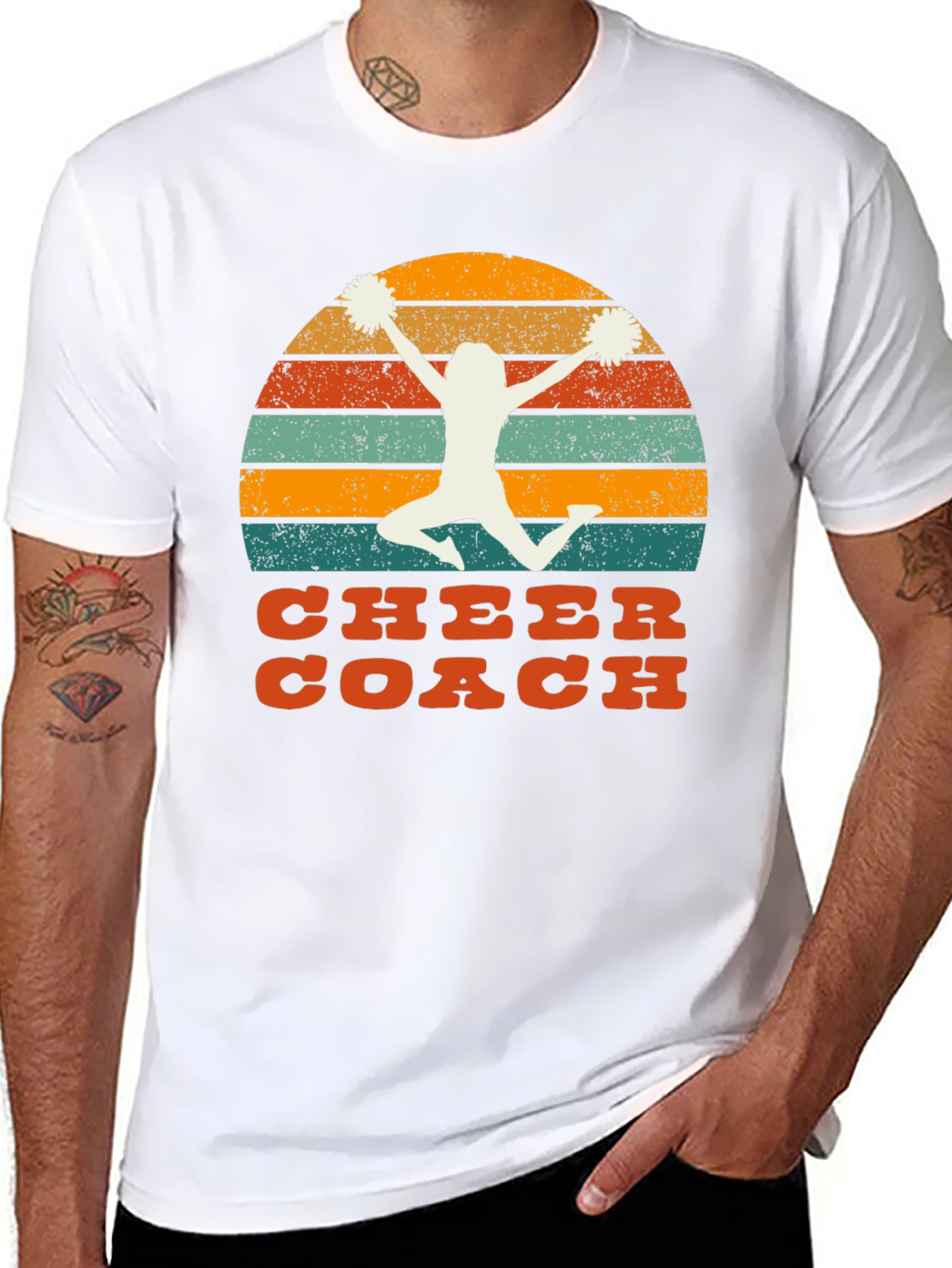Retro Cheer Coach Graphic T-Shirt