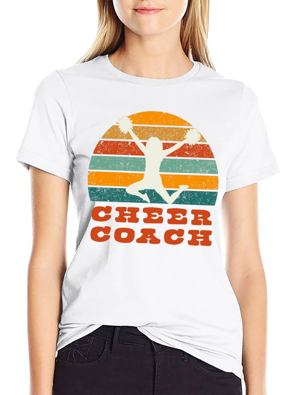 Retro Cheer Coach Graphic T-Shirt