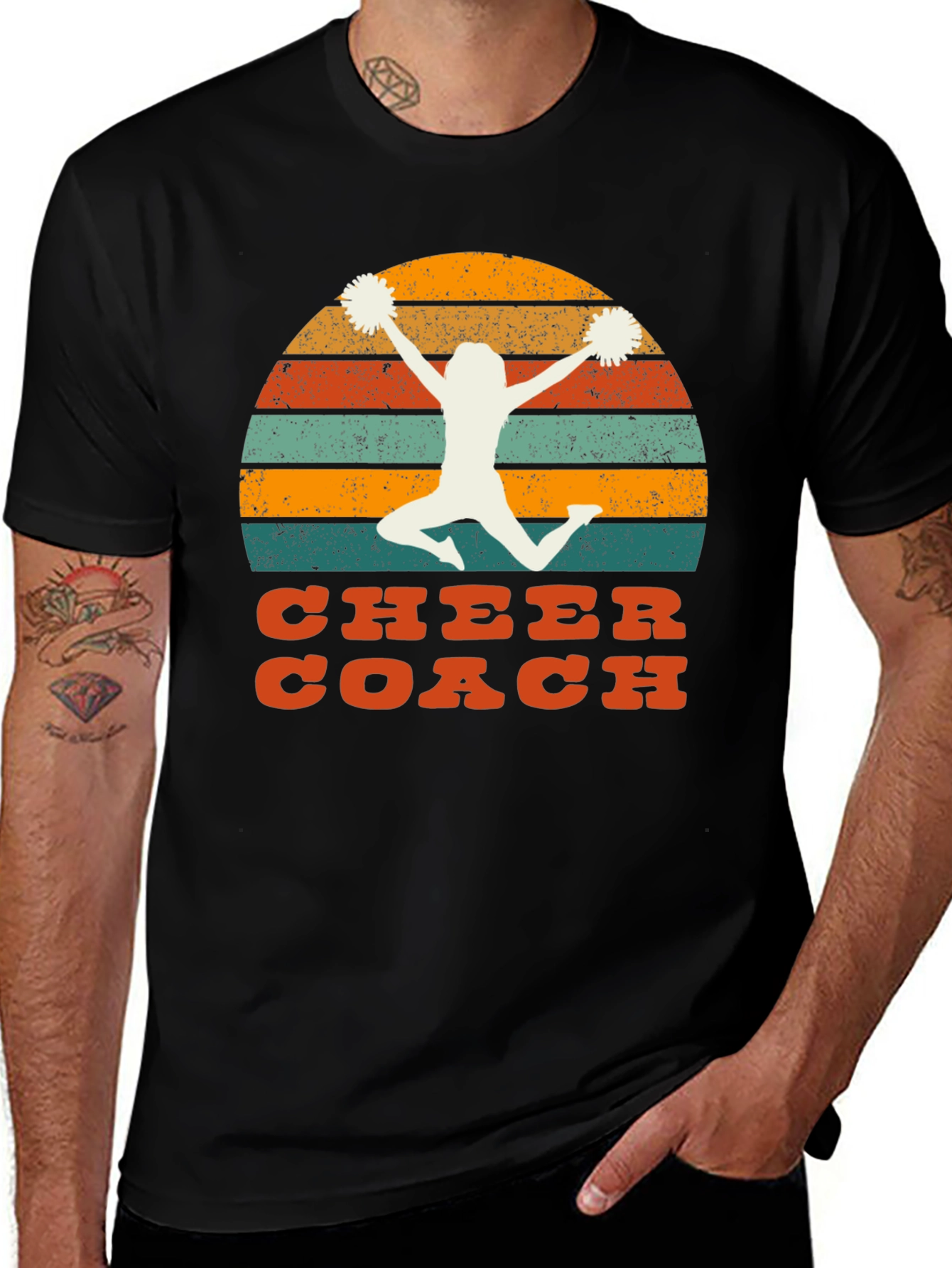 Retro Cheer Coach Graphic T-Shirt