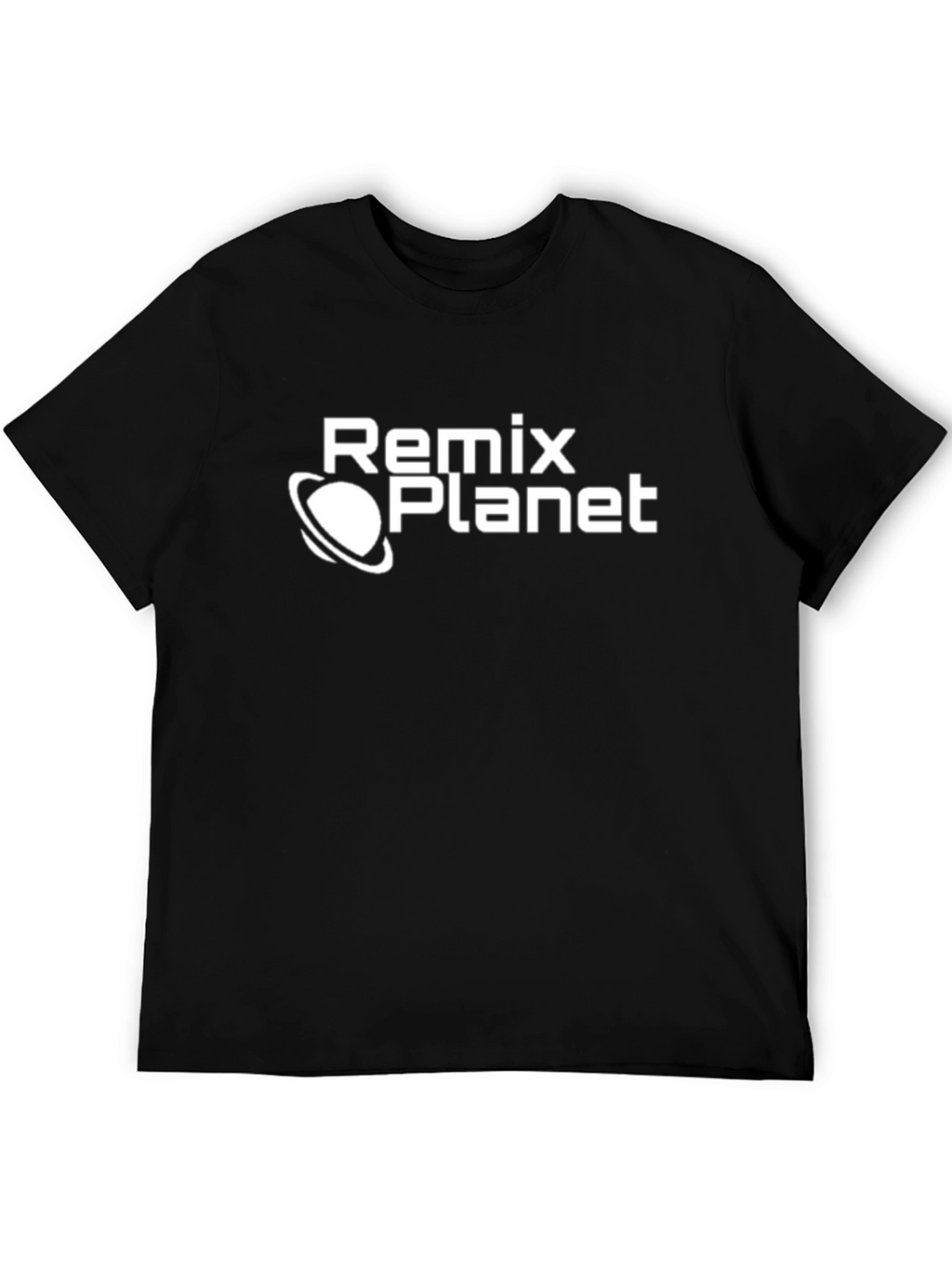 Remix Planet Black T-Shirt - Graphic Design