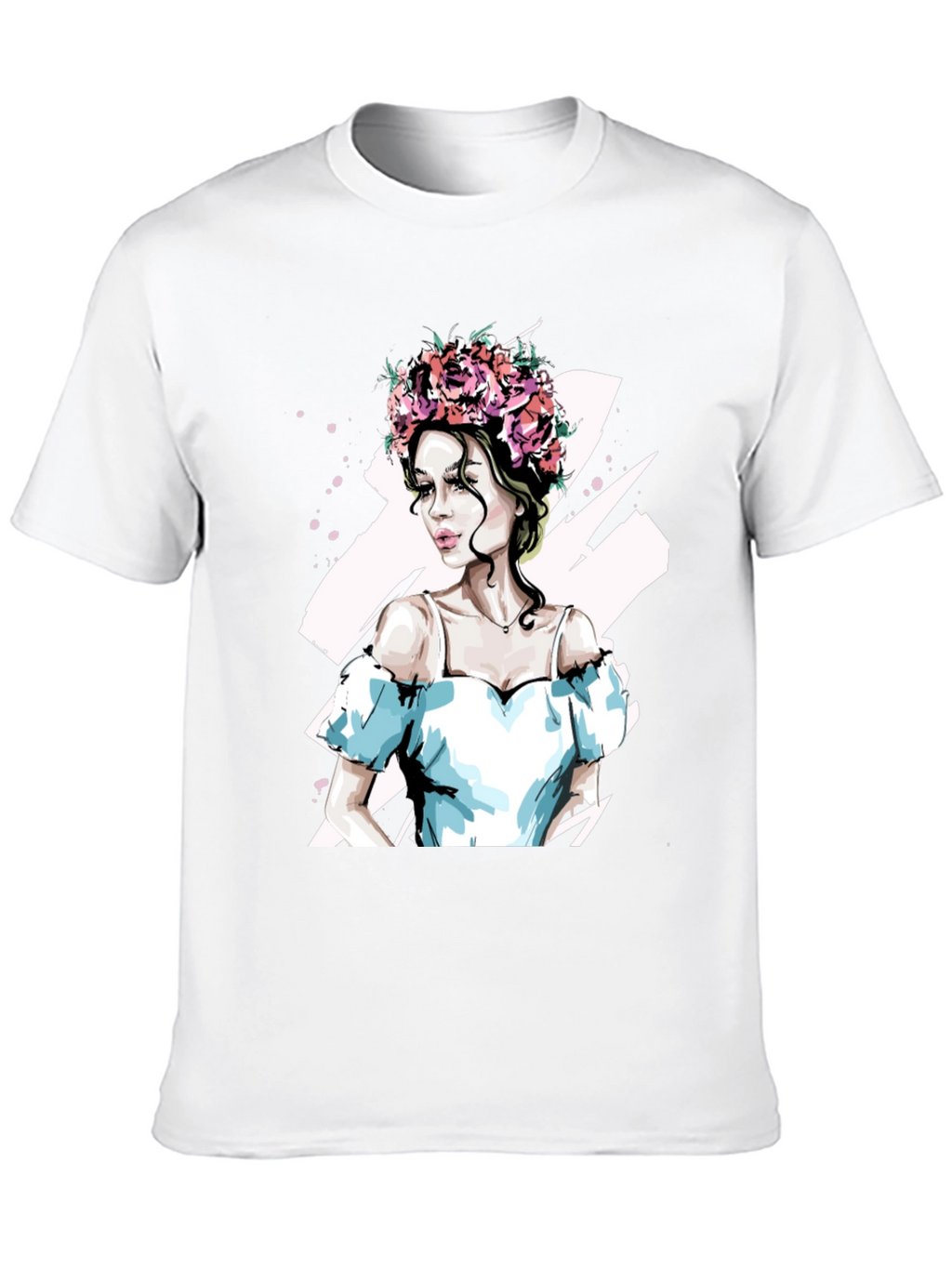Floral Crown Woman Graphic Tee