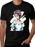 Floral Crown Woman Graphic Tee