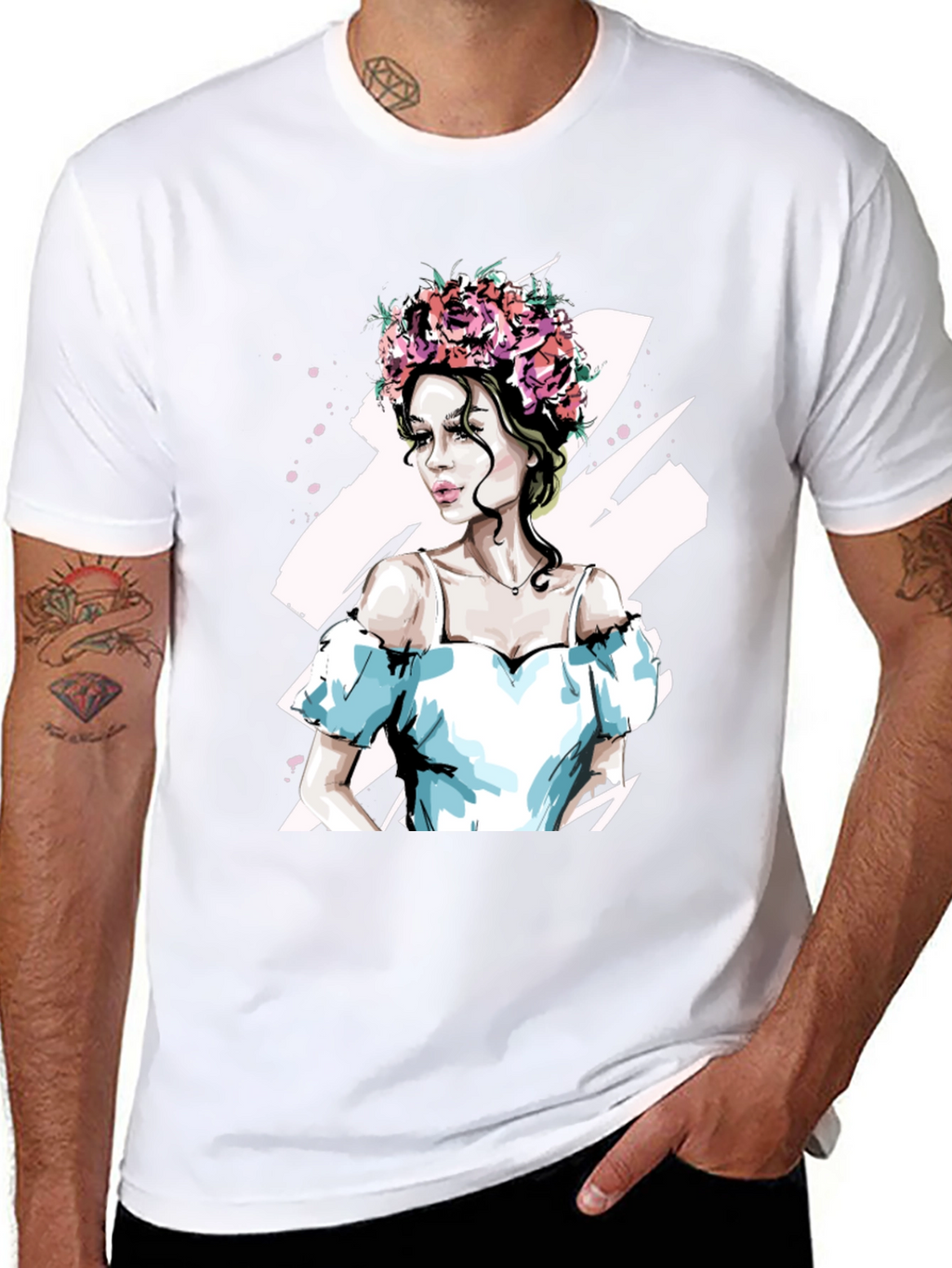 Floral Crown Woman Graphic Tee