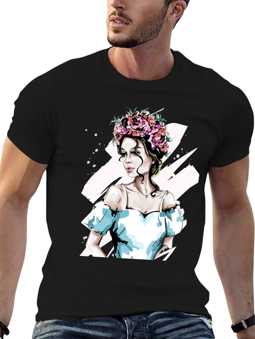 Floral Crown Woman Graphic Tee
