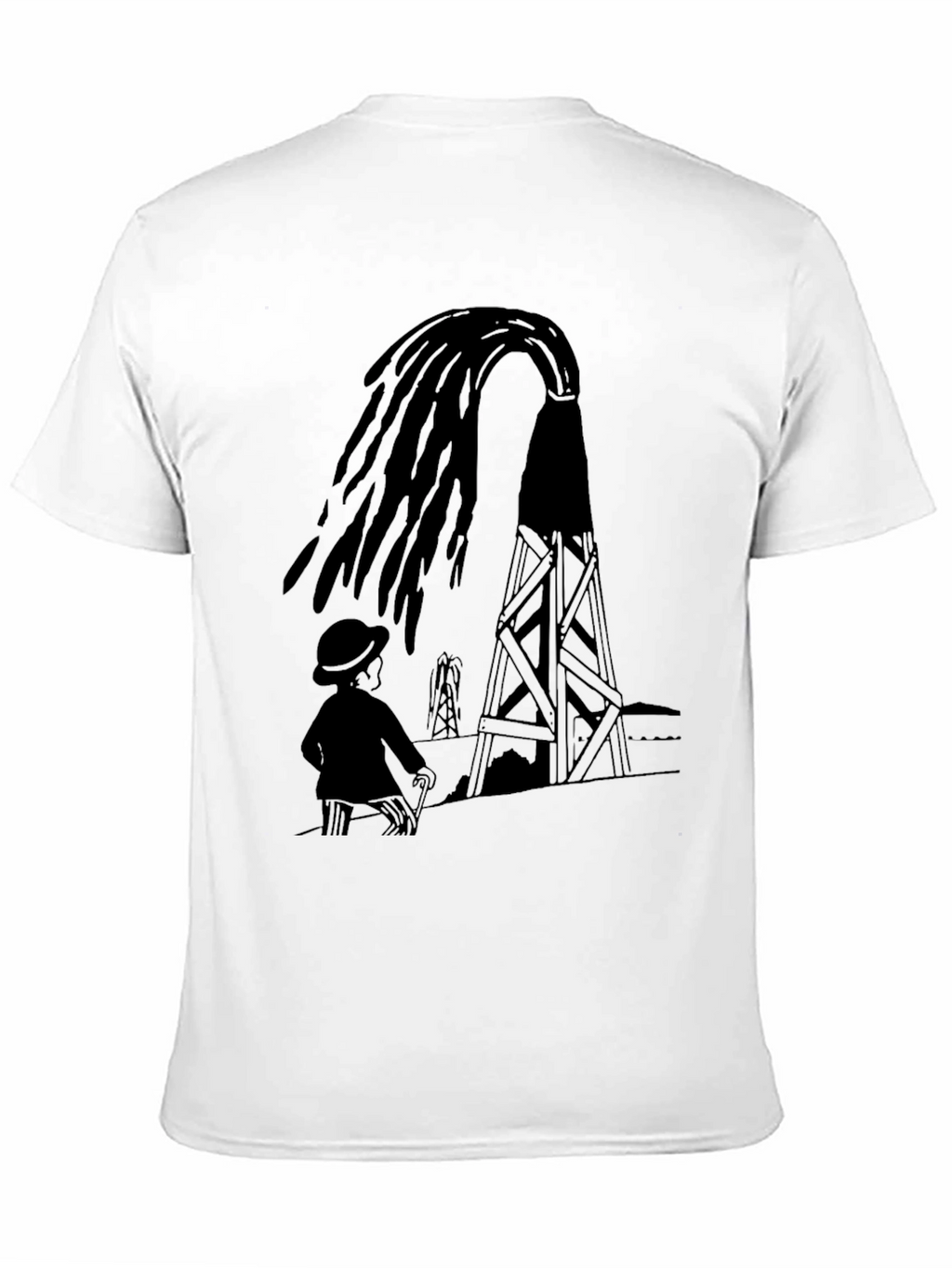Oil Derrick Graphic Tee - Black