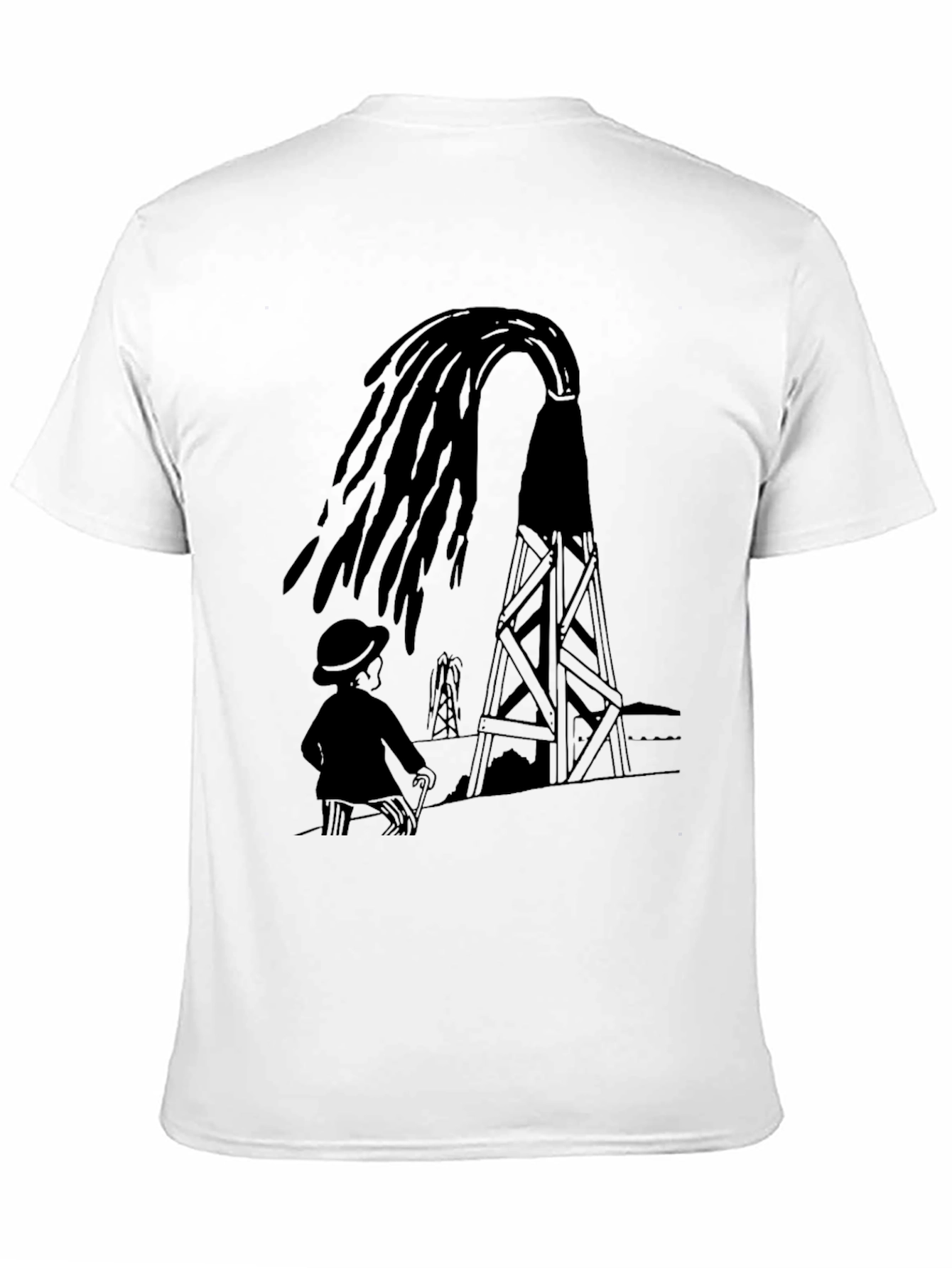 Oil Derrick Graphic Tee - Black