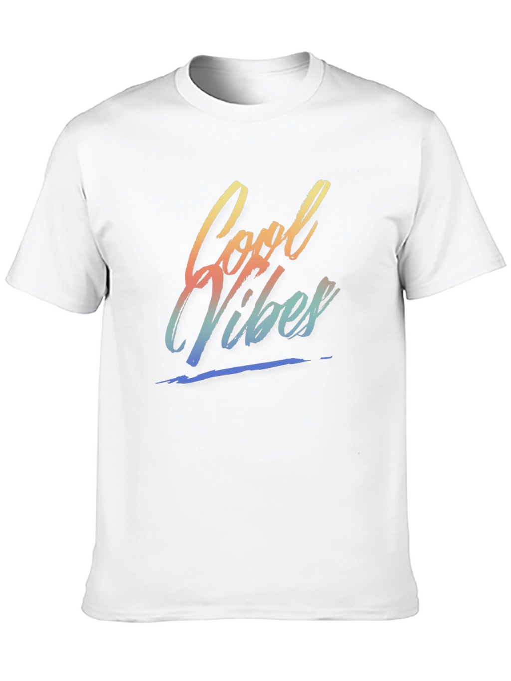 Cool Vibes Graphic Tee - Black Crew Neck T-Shirt