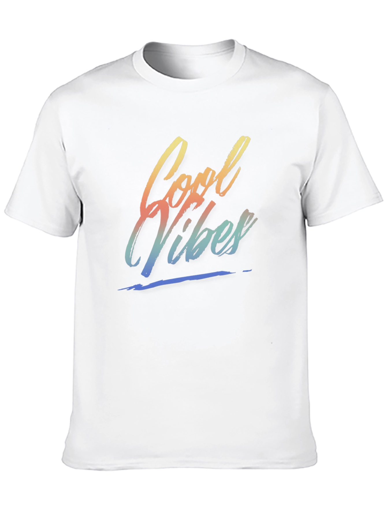Cool Vibes Graphic Tee - Black Crew Neck T-Shirt