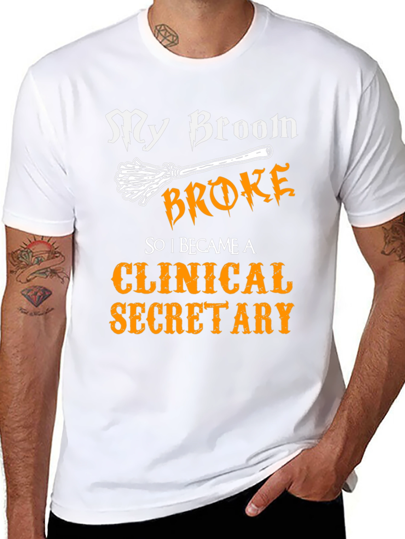 My Broom Broke Clinical Secretary T-Shirt