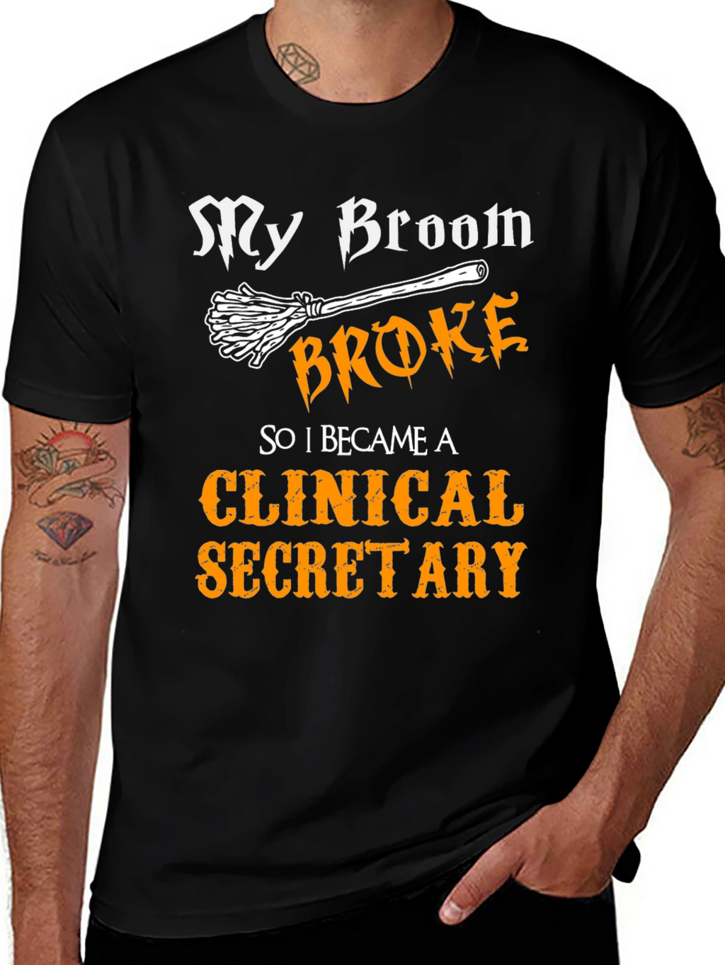 My Broom Broke Clinical Secretary T-Shirt