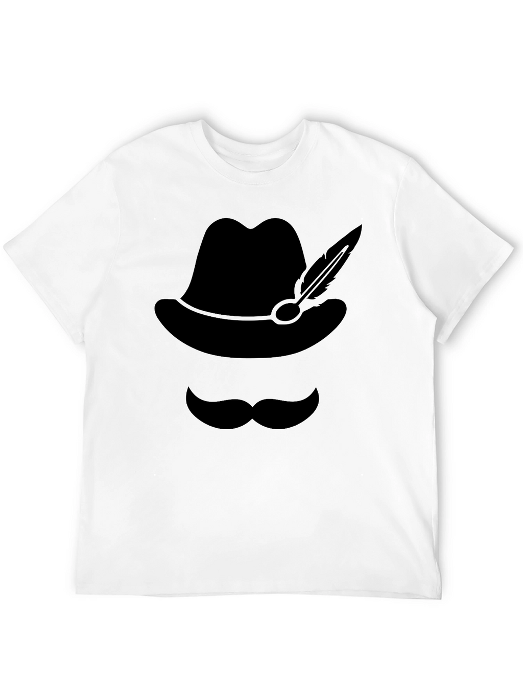 Oktoberfest Style Graphic Tee - Bavarian Hat & Mustache