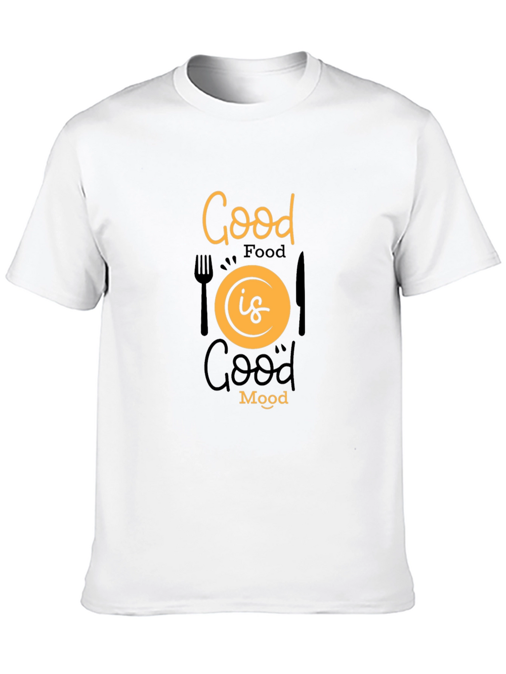 Good Food Good Mood Black Graphic Tee