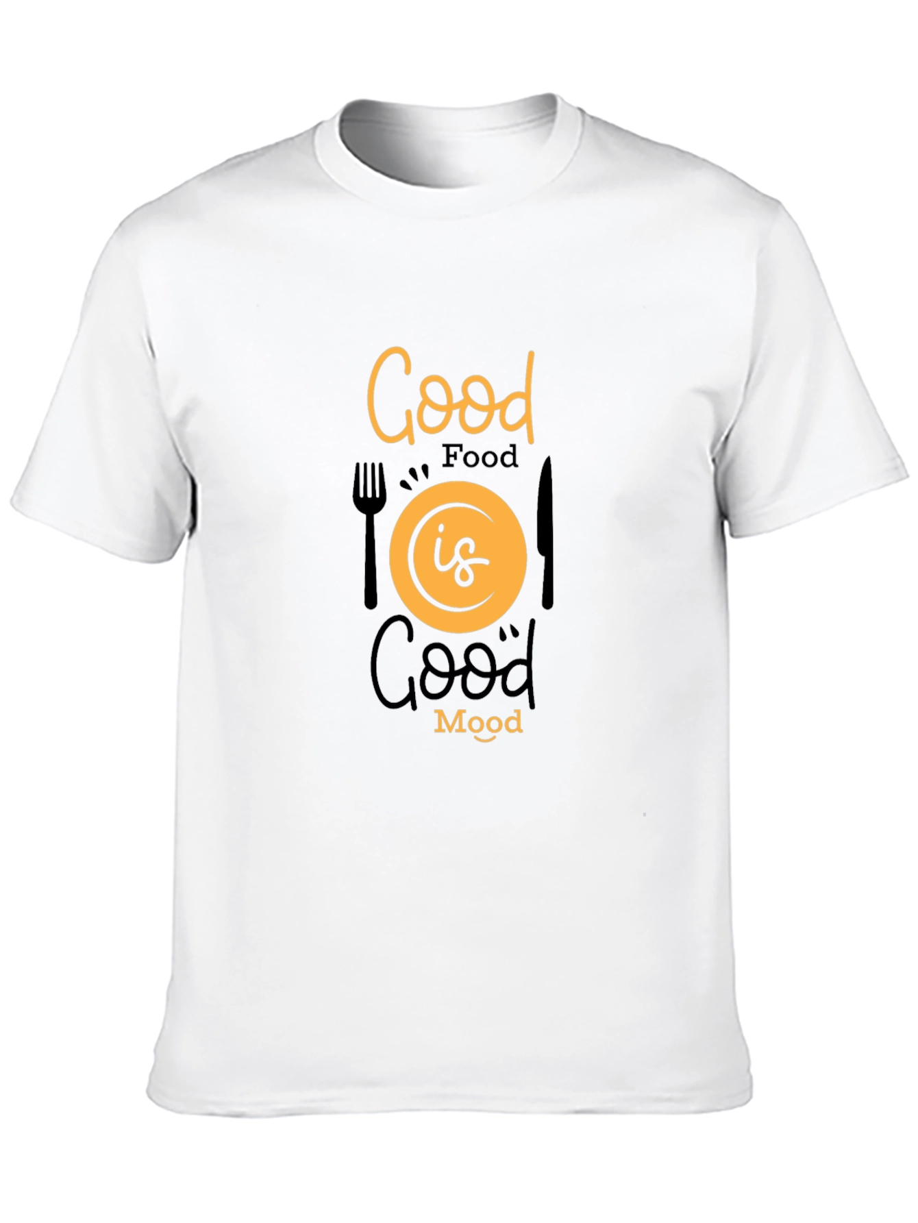 Good Food Good Mood Black Graphic Tee