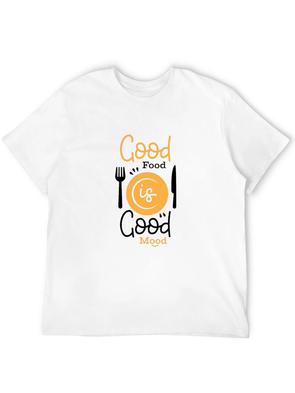 Good Food Good Mood Black Graphic Tee