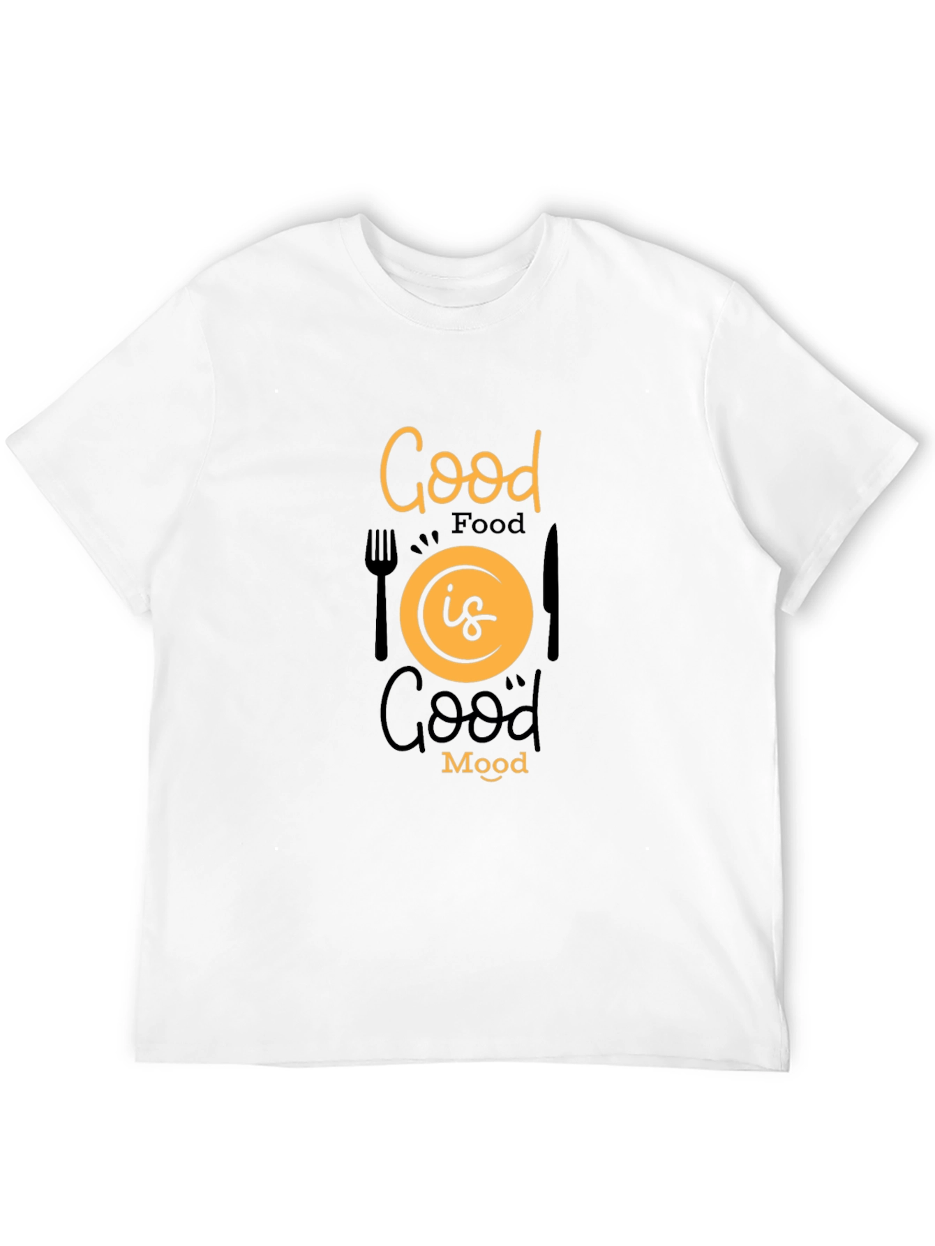 Good Food Good Mood Black Graphic Tee