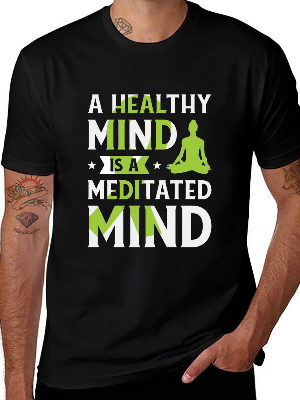 Healthy Mind Meditated Mind T-Shirt