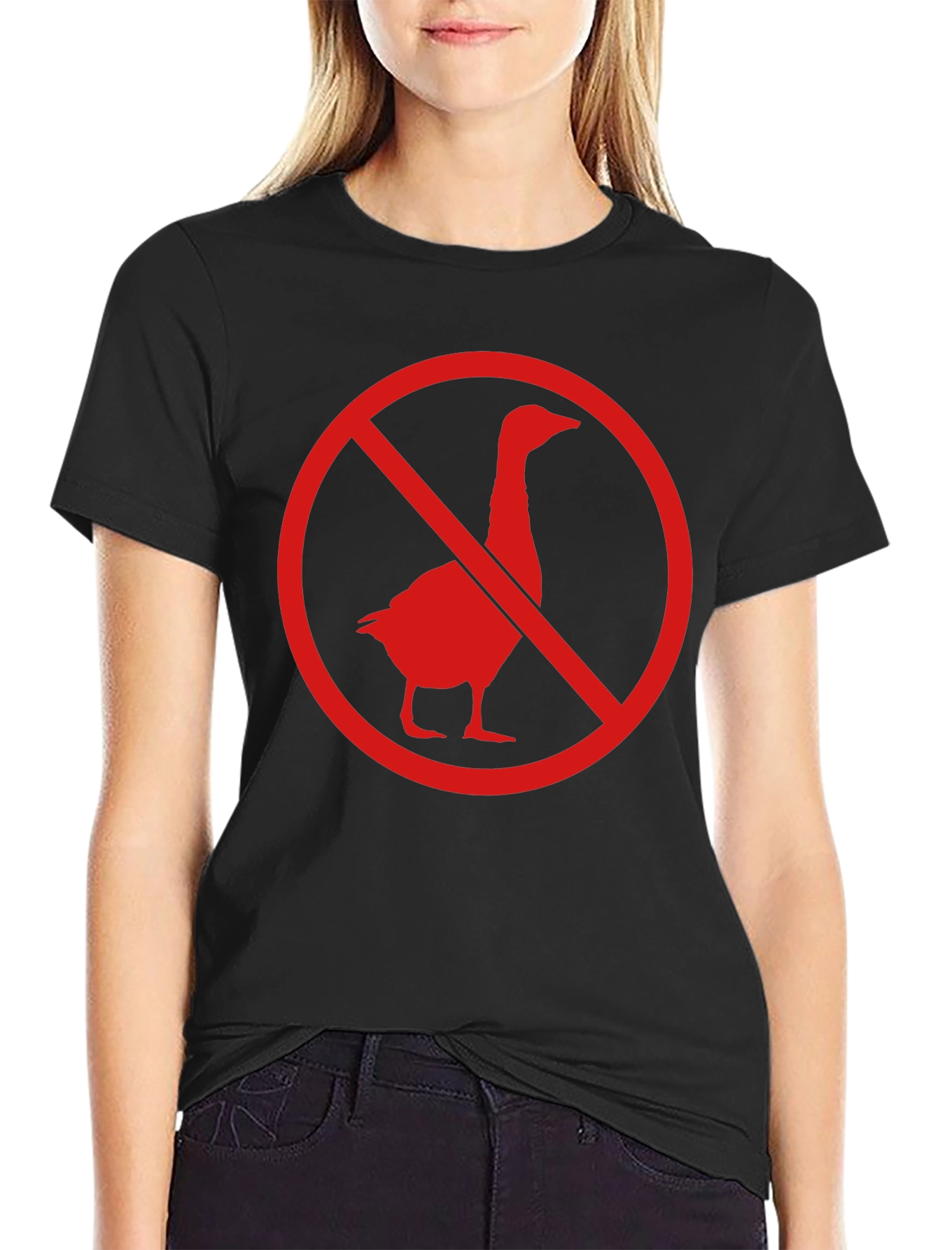No Geese Allowed Black T-Shirt