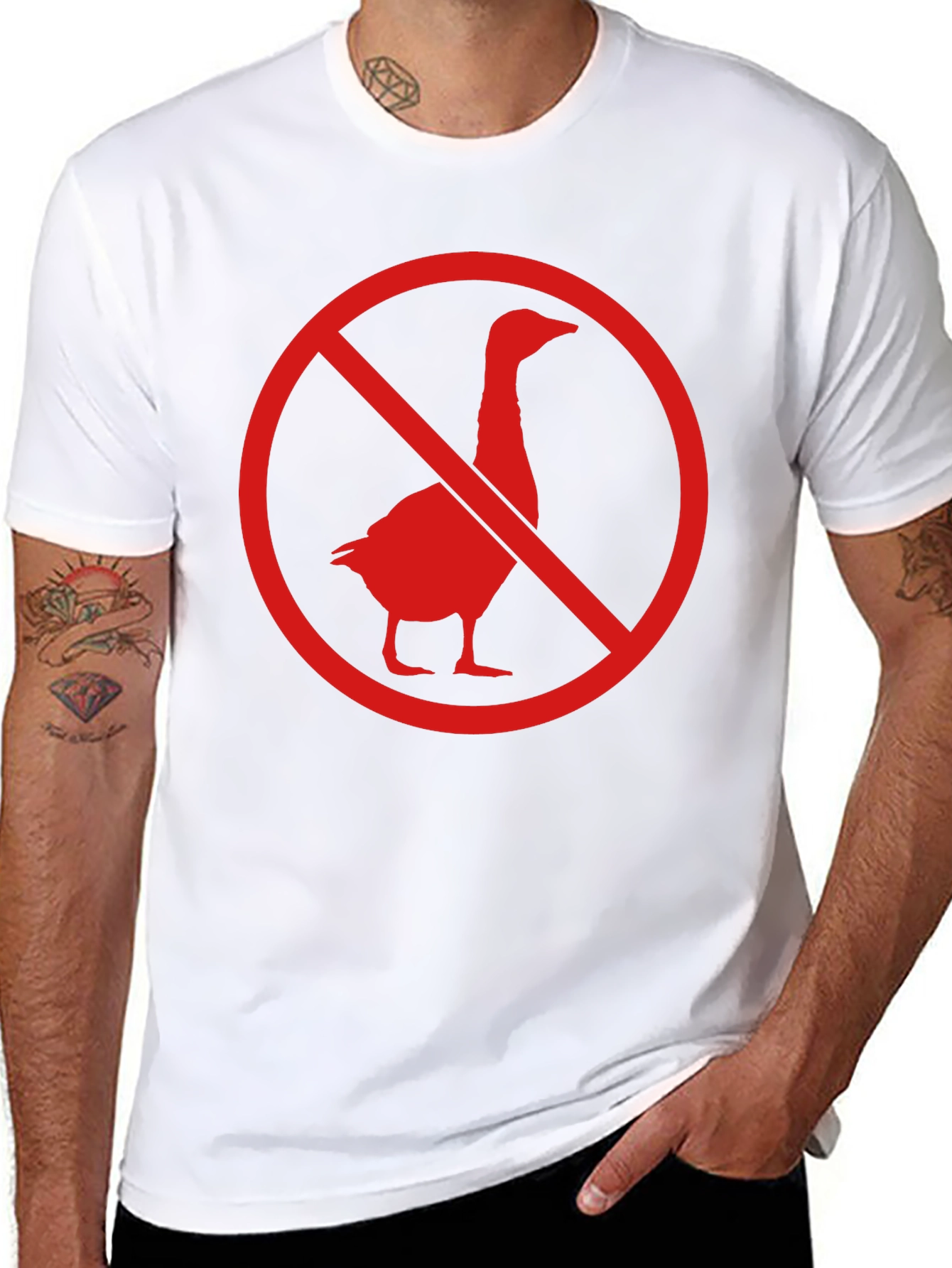 No Geese Allowed Black T-Shirt