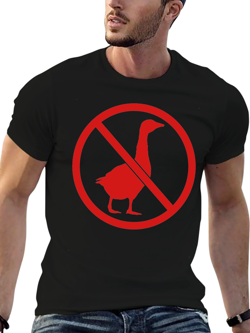 No Geese Allowed Black T-Shirt