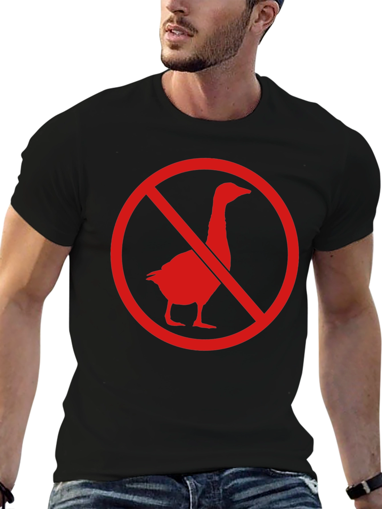 No Geese Allowed Black T-Shirt