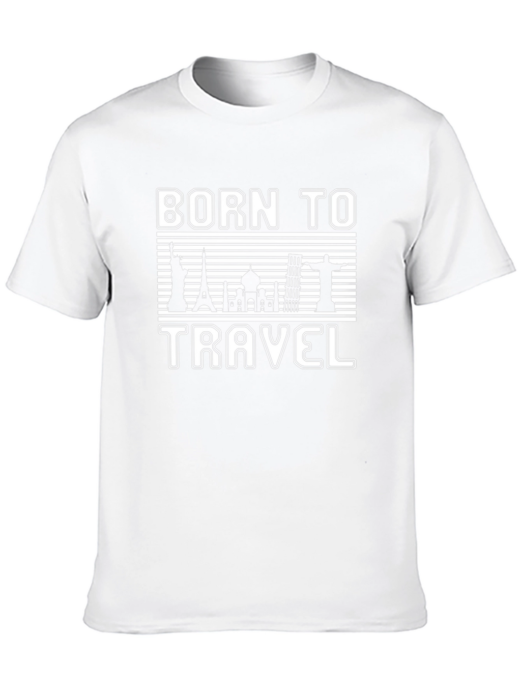 Born to Travel Black Graphic T-Shirt