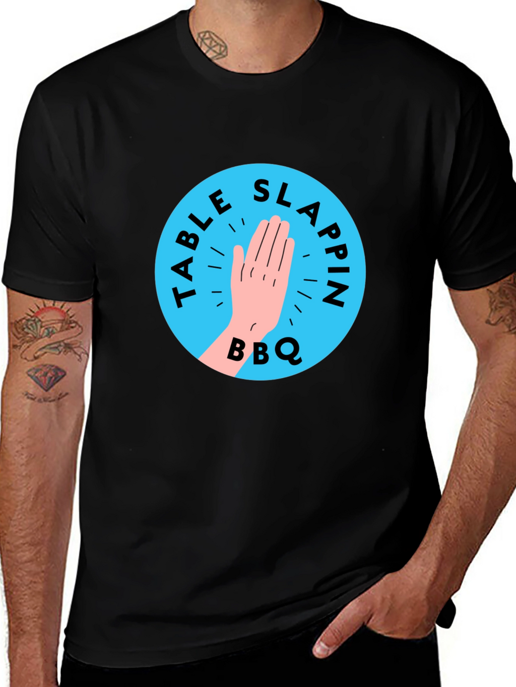 Table Slappin BBQ Black T-Shirt