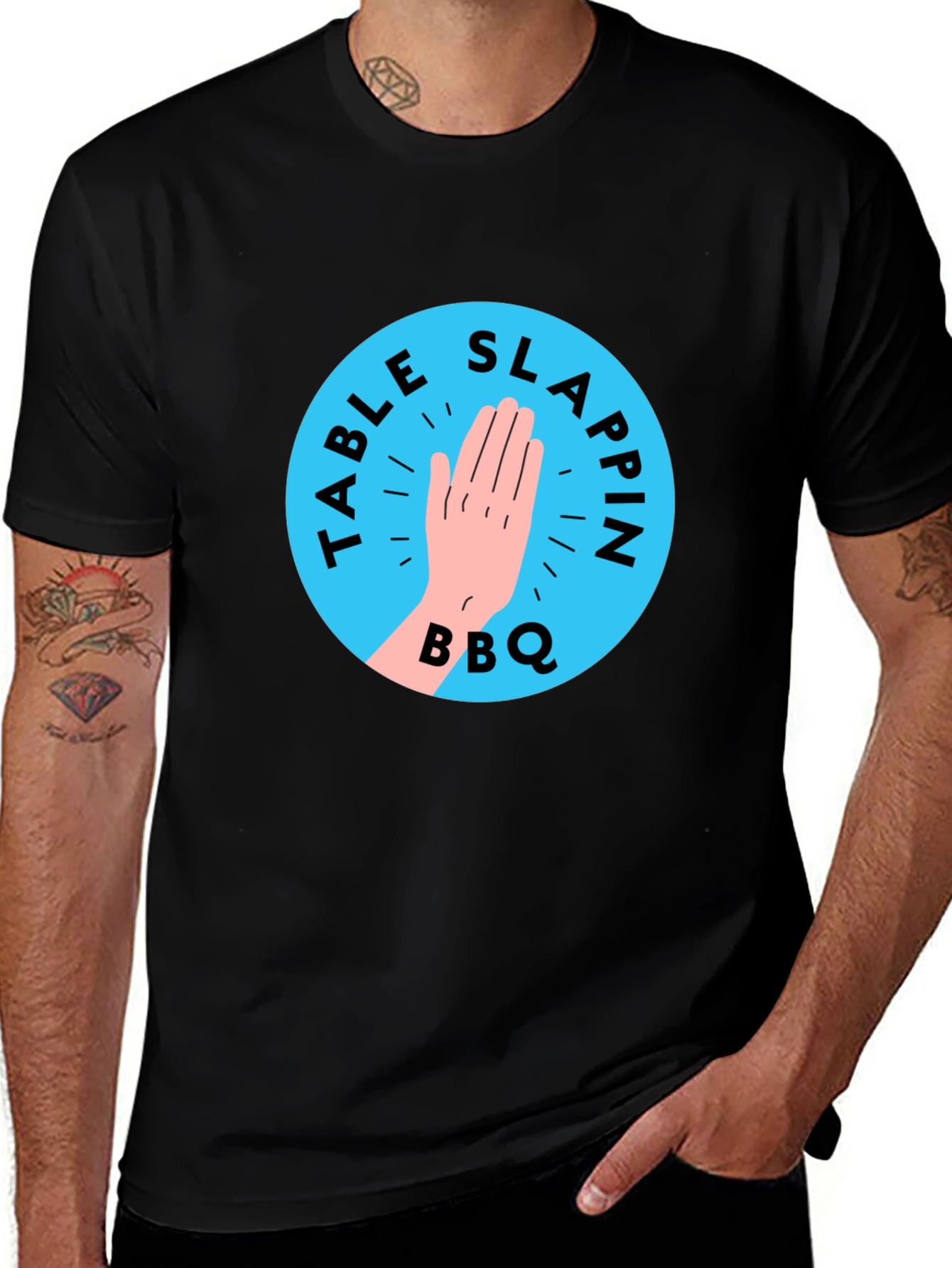 Table Slappin BBQ Black T-Shirt