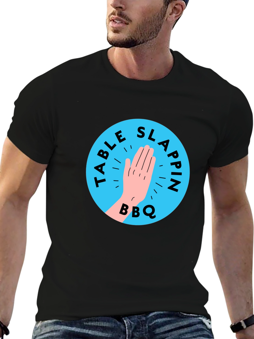Table Slappin BBQ Black T-Shirt