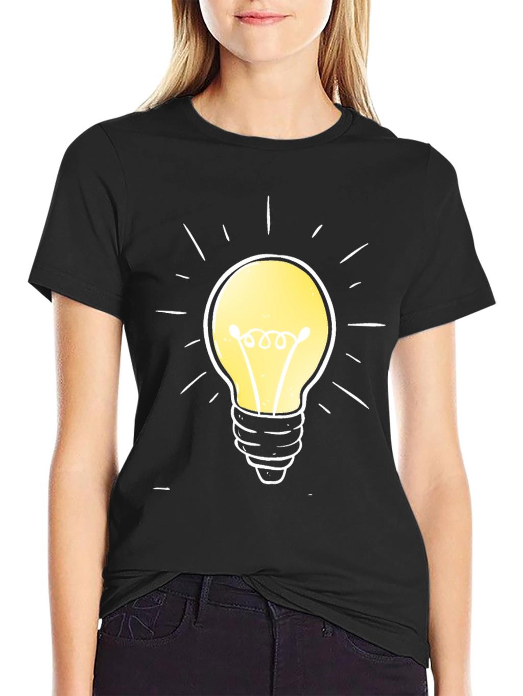 Bright Idea T-Shirt -  Cotton Crew Neck Tee