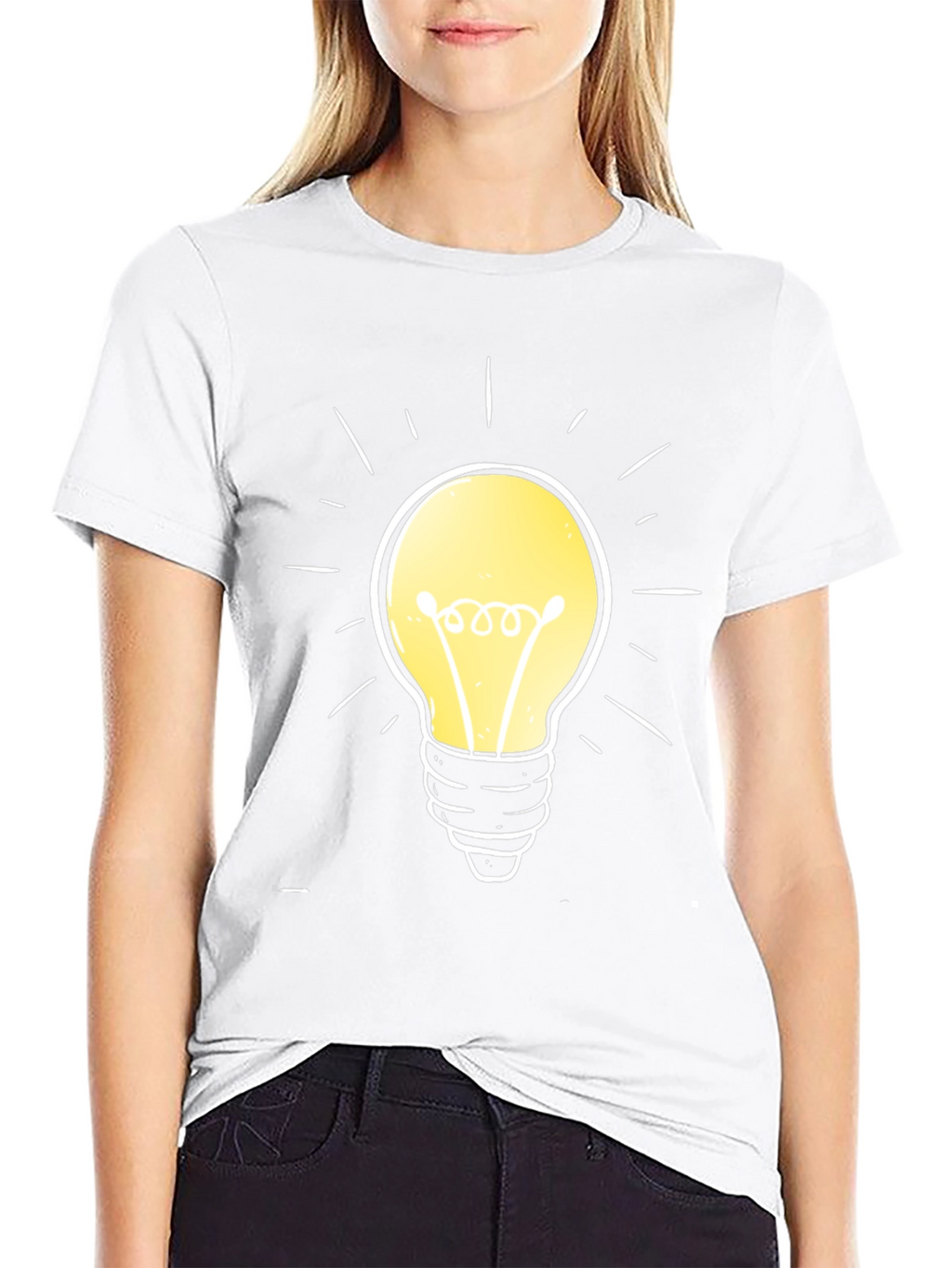 Bright Idea T-Shirt -  Cotton Crew Neck Tee