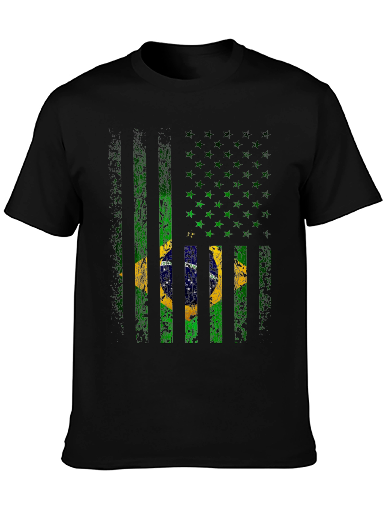 Brazil Flag T-Shirt - Distressed Graphic Tee