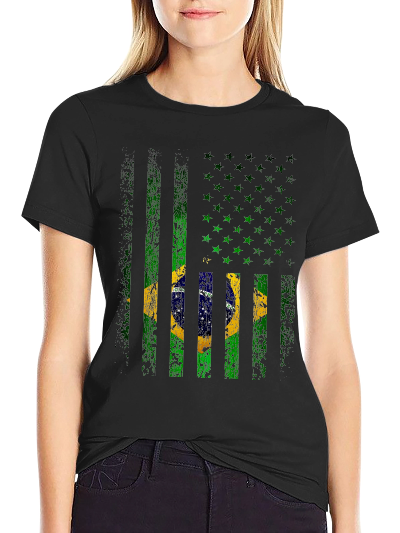 Brazil Flag T-Shirt - Distressed Graphic Tee