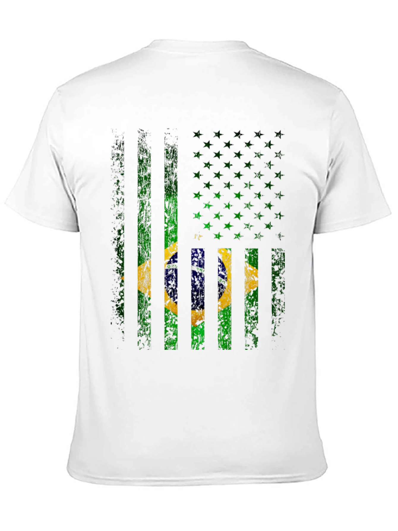 Brazil Flag T-Shirt - Distressed Graphic Tee