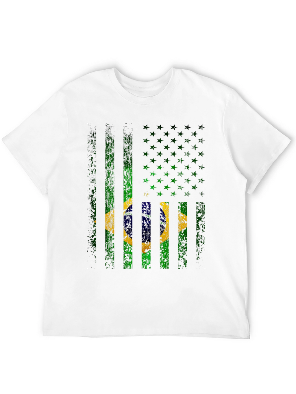 Brazil Flag T-Shirt - Distressed Graphic Tee