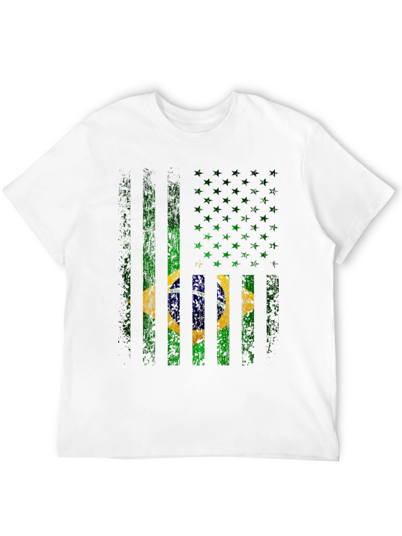 Brazil Flag T-Shirt - Distressed Graphic Tee