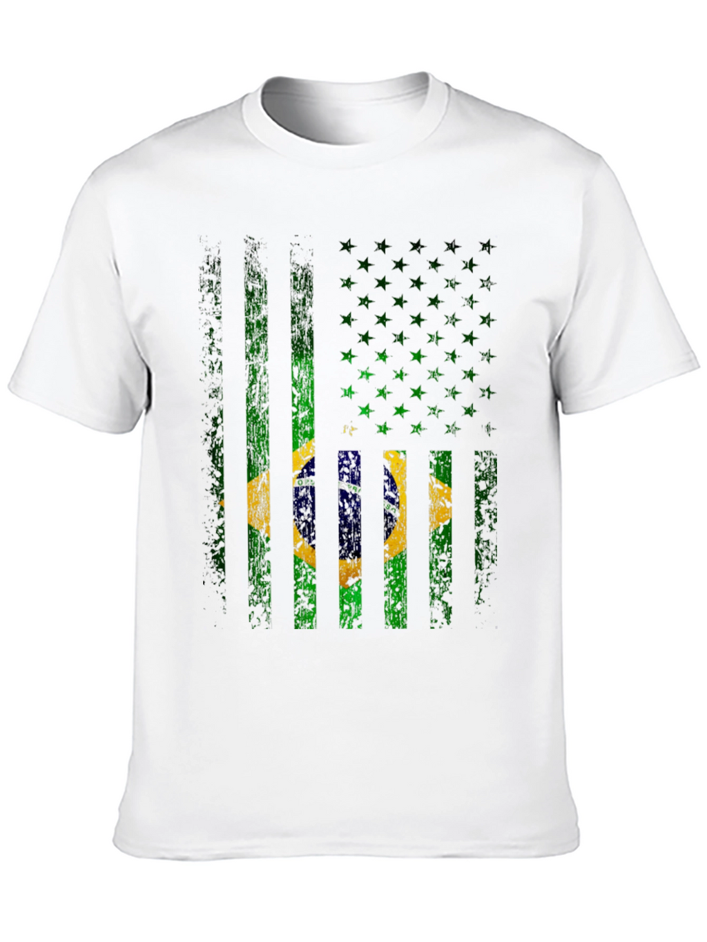 Brazil Flag T-Shirt - Distressed Graphic Tee