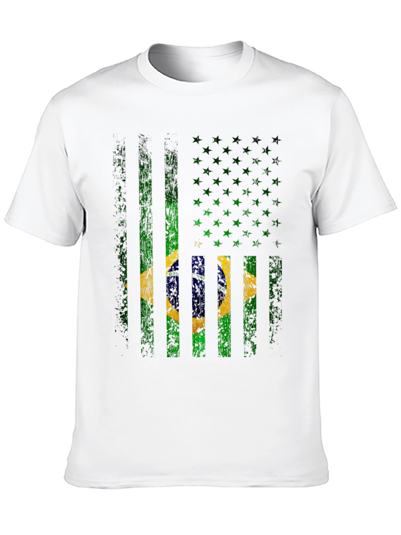 Brazil Flag T-Shirt - Distressed Graphic Tee