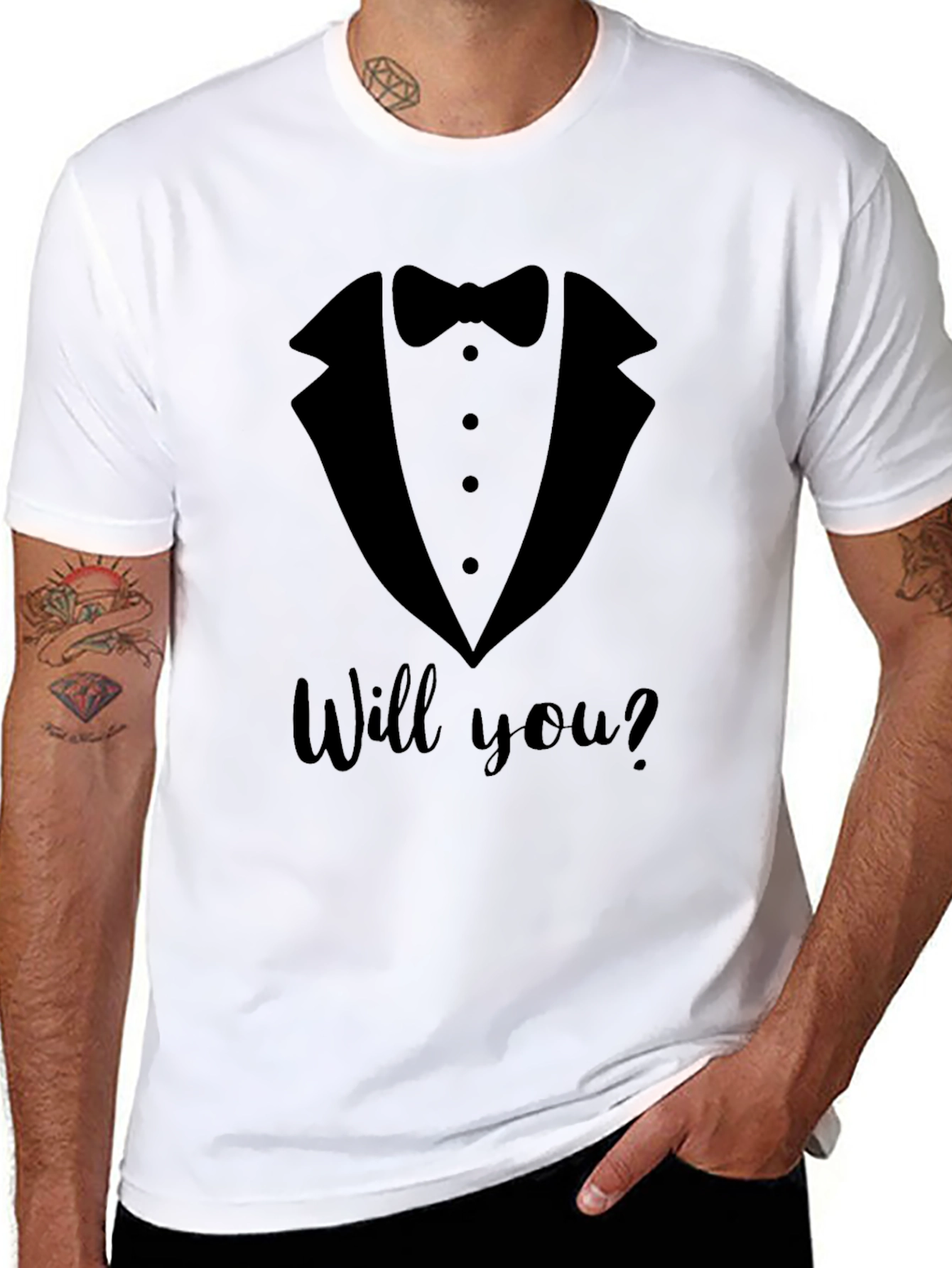 Tuxedo Proposal T-Shirt - Will You?