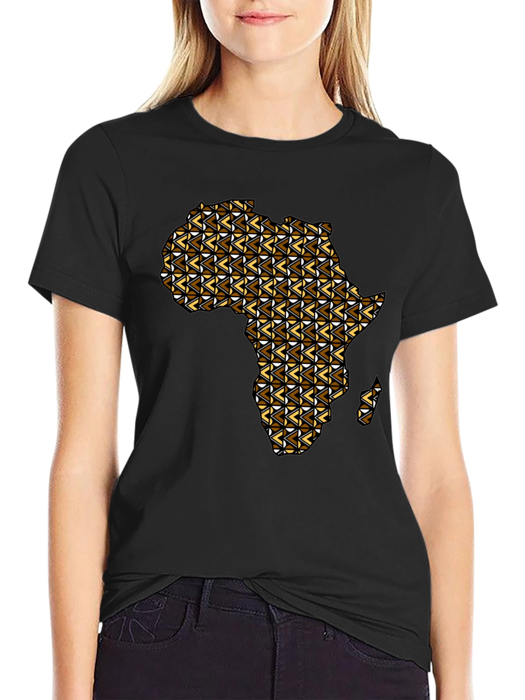 Africa Map Graphic Tee - Mens Black T-Shirt
