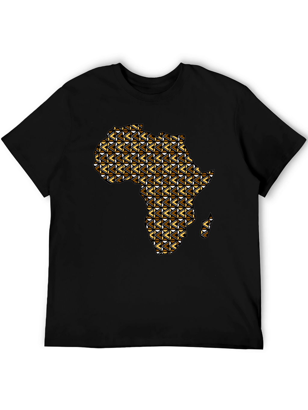 Africa Map Graphic Tee - Mens Black T-Shirt