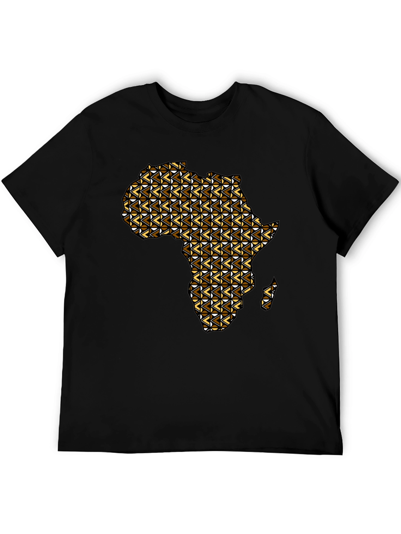 Africa Map Graphic Tee - Mens Black T-Shirt