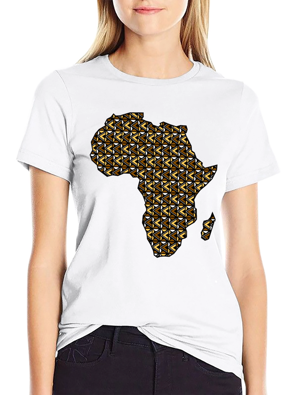 Africa Map Graphic Tee - Mens Black T-Shirt