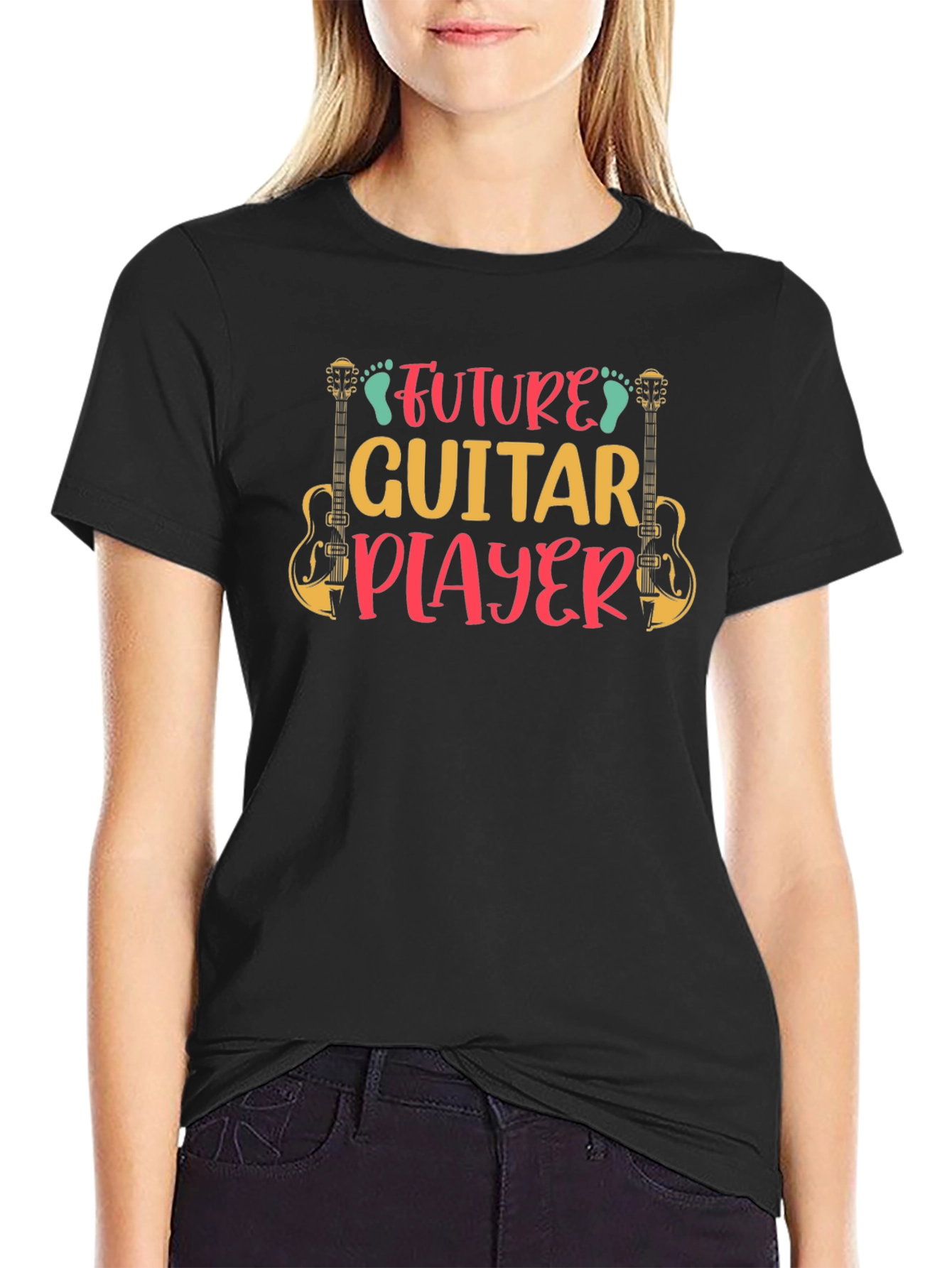 Future Guitar Player Black T-Shirt