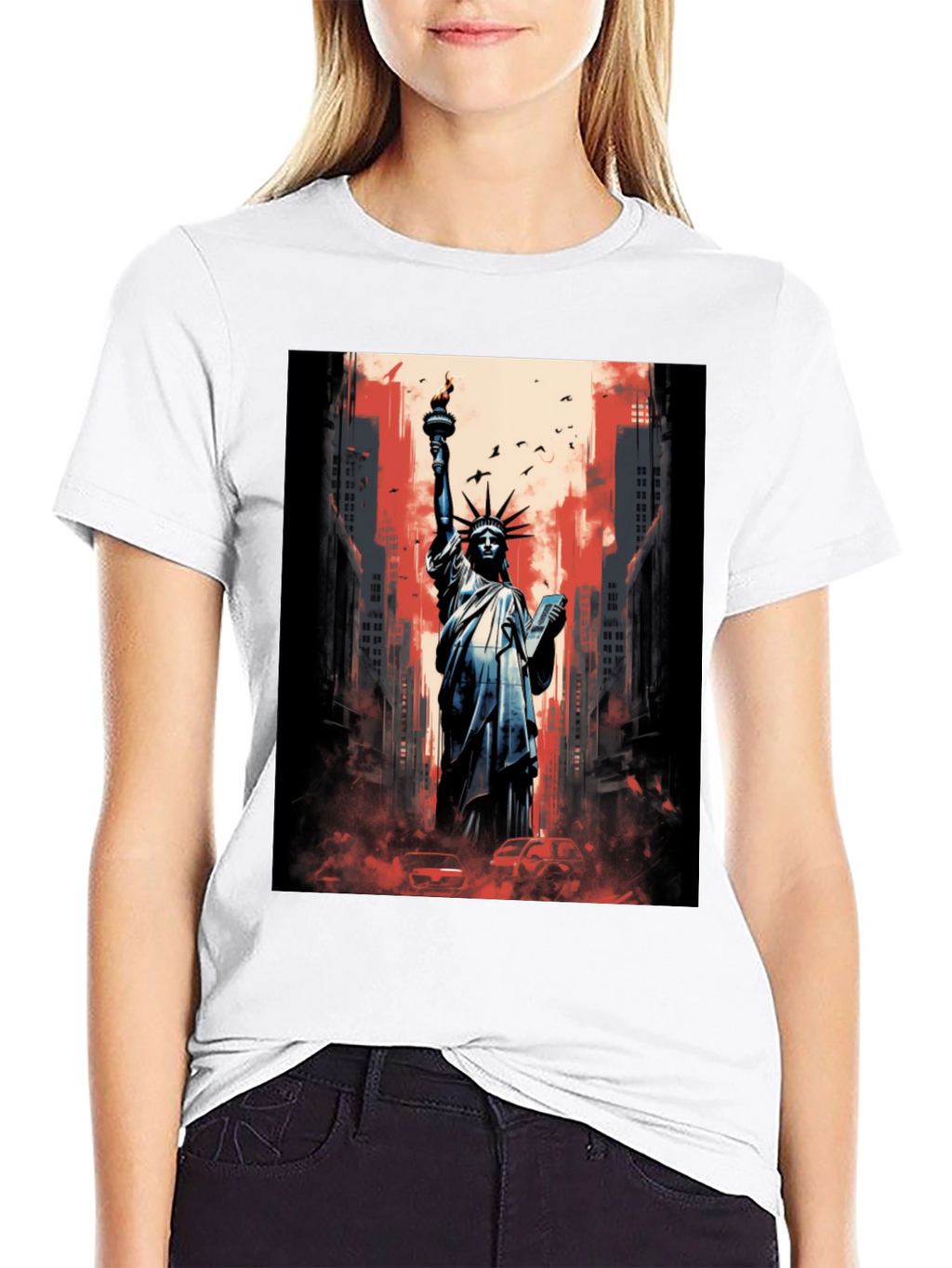 Statue of Liberty Graphic Tee - Patriotic Style