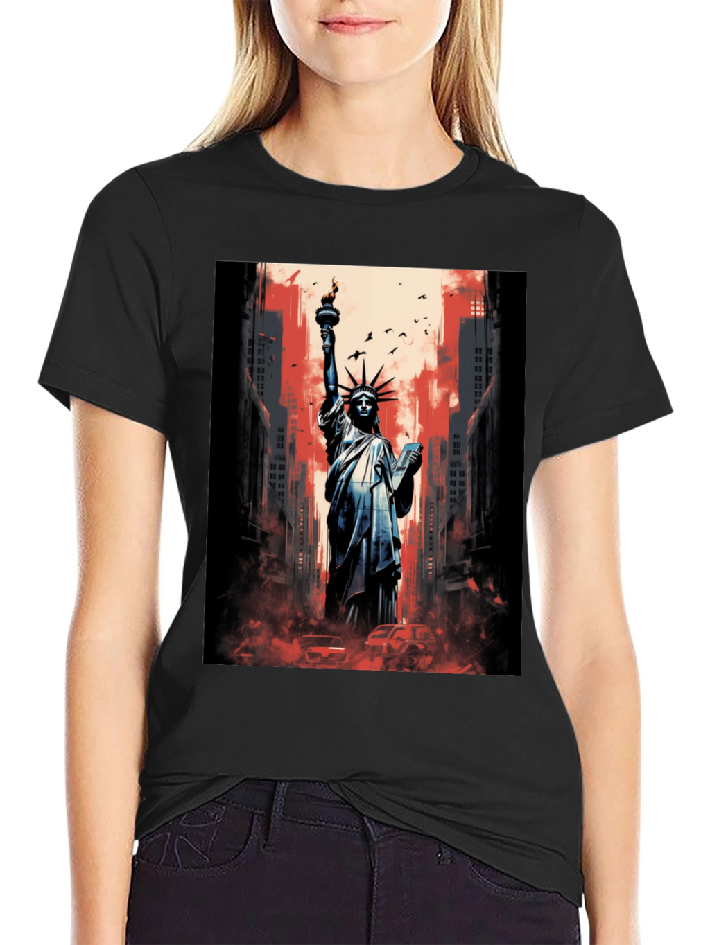 Statue of Liberty Graphic Tee - Patriotic Style